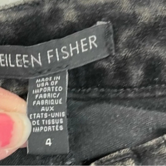 Eileen Fisher Acid Wash Velvet Skinny Pants Casual Women’s Minimalist 4 - Picture 7 of 11